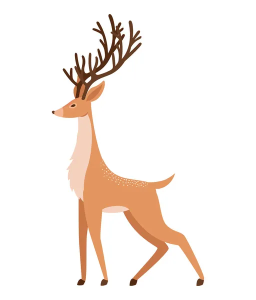 漂亮的驯鹿插图 — 图库矢量图片