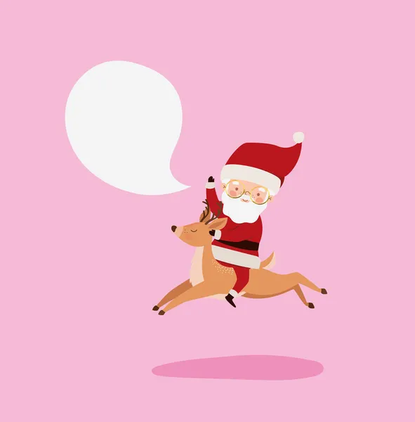 Cartão bom Papai Noel — Vetor de Stock