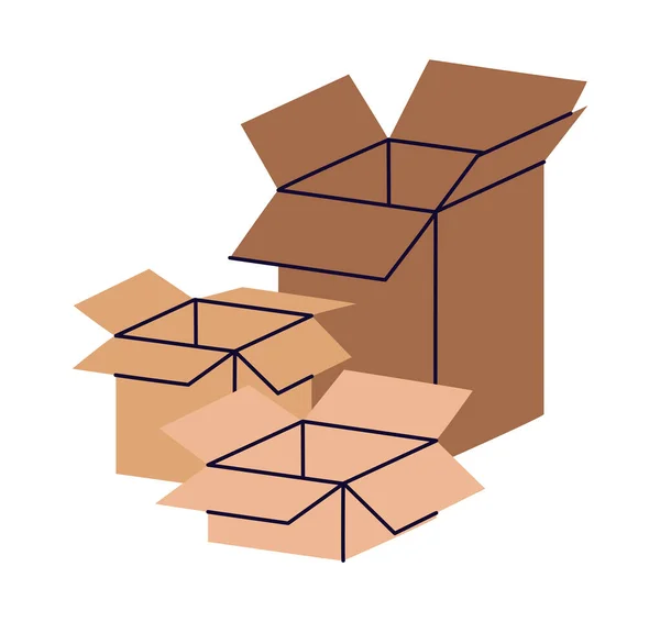 Bonitas cajas pila — Vector de stock