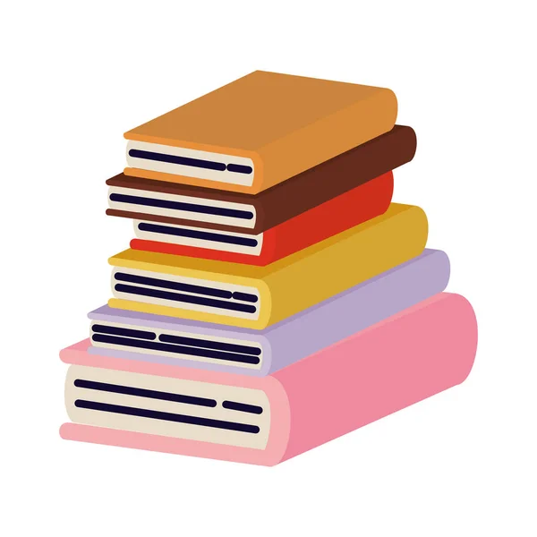 Books stack illustration — Stock Vector