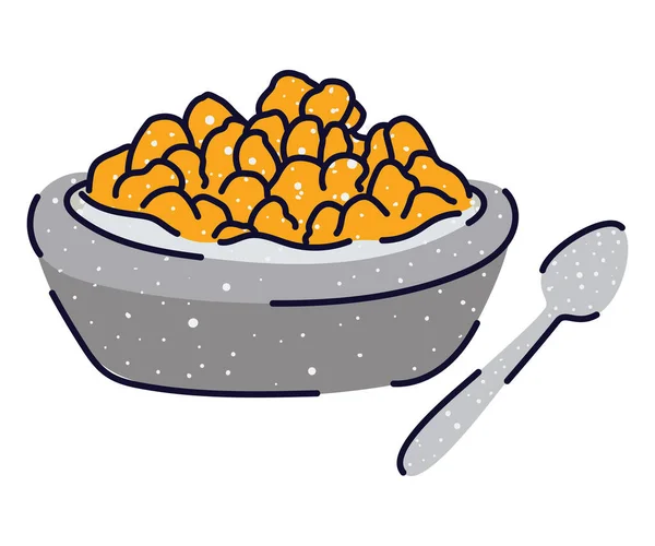 Ilustração placa de cereal — Vetor de Stock