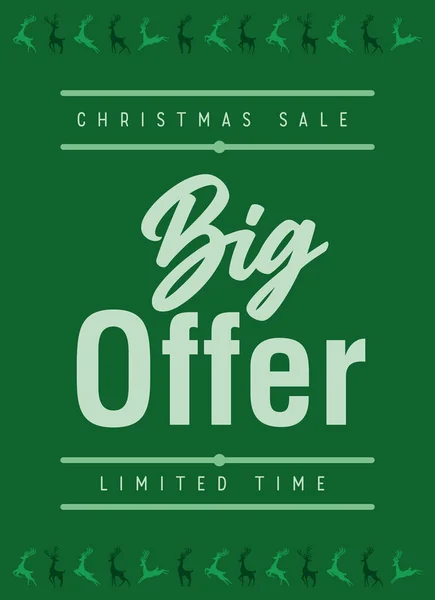 Natal grande oferta —  Vetores de Stock