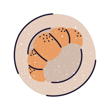 Güzel kruvasan çizimi.