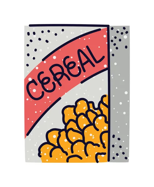 Conception de boîte de céréales — Image vectorielle