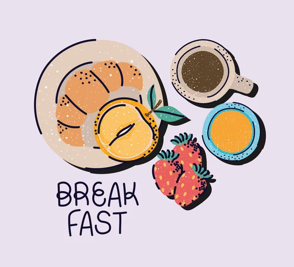 Buona carta colazione — Vettoriale Stock