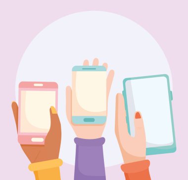 Güzel akıllı telefonlar posteri.