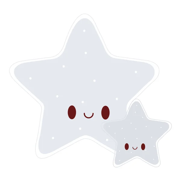 Paarse baby sterren — Stockvector