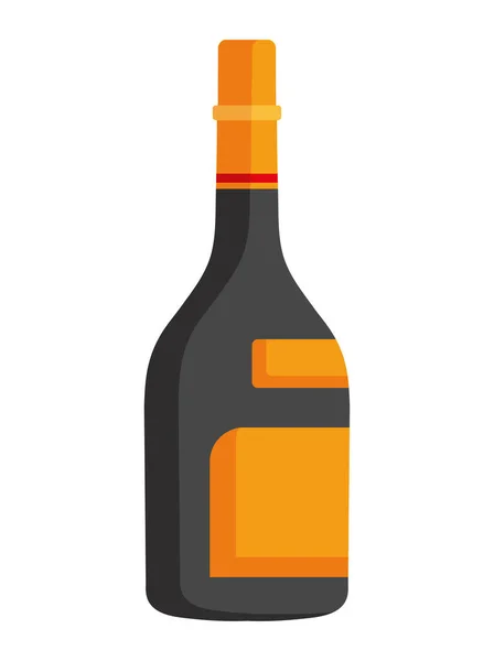 Zwarte wijnfles — Stockvector