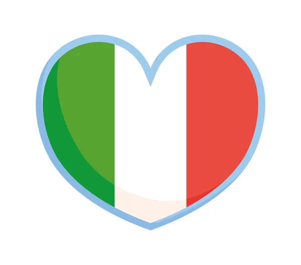 Italiaans hart badge — Stockvector