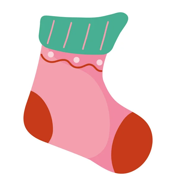 Jolie chaussette rose — Image vectorielle