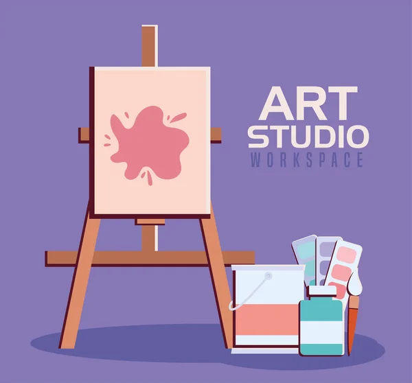 Ilustração estúdio de arte — Vetor de Stock