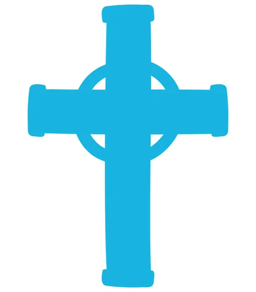 Nice blue cross — Stock Vector