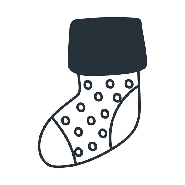 可愛い靴下のシルエット — ストックベクタ