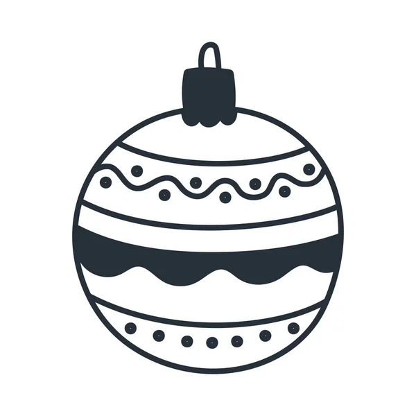 圣诞球的轮廓 — 图库矢量图片