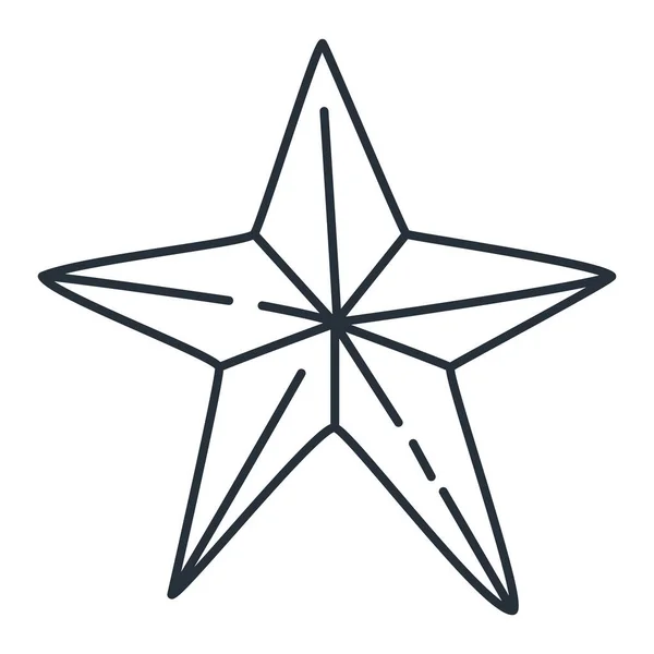 Christmas star silhouette — Stock Vector