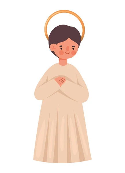 Pequeño icono de Jesús — Vector de stock