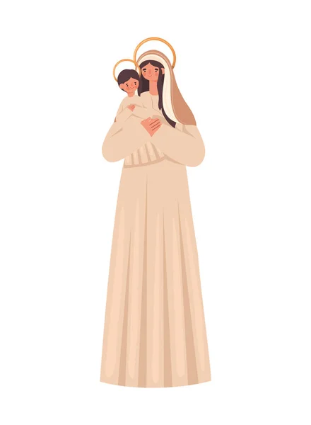 Ładna ikona Mary — Wektor stockowy