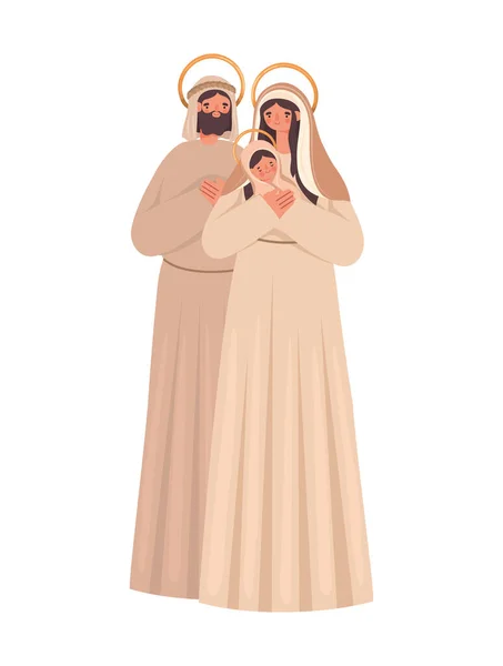Illustration der Heiligen Familie — Stockvektor
