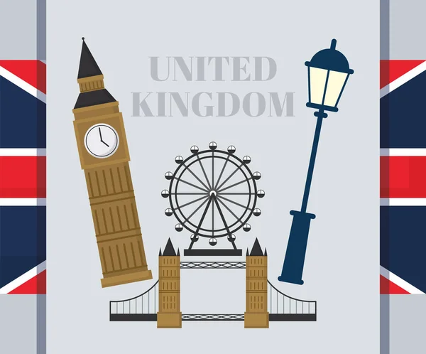 Belle affiche britannique — Image vectorielle