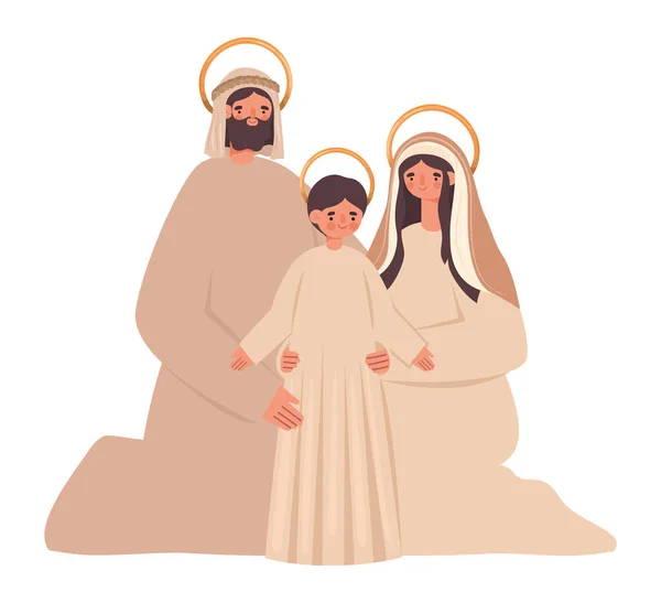 Hermosa familia santa — Vector de stock