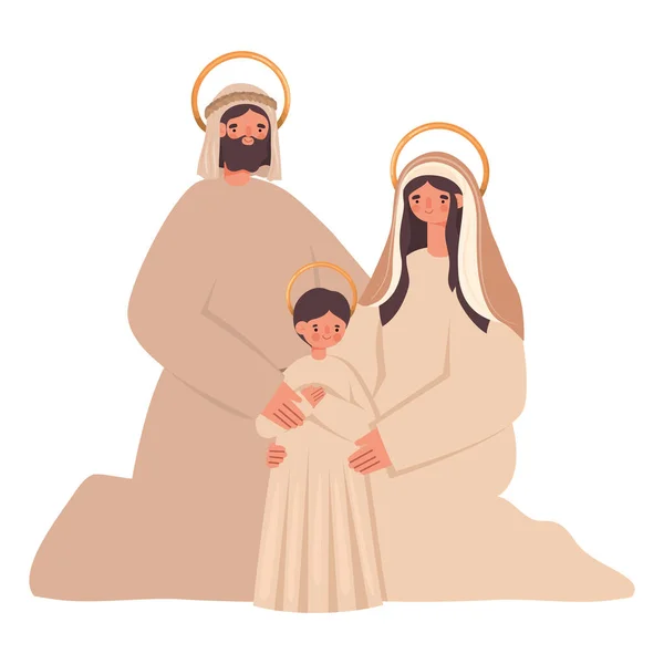 Cute holy family — Stock Vector