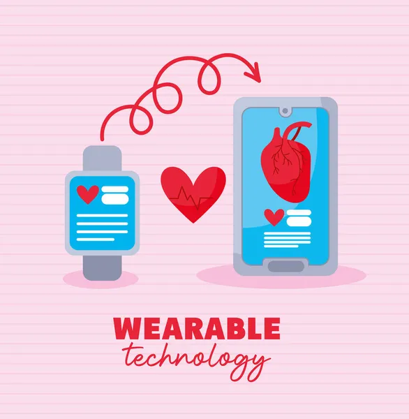 Wearable health poster — Stock Vector