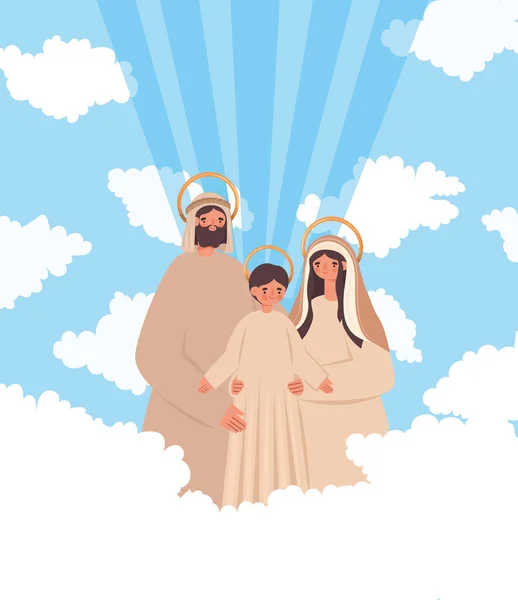 Cartel de la sainte famille — Image vectorielle
