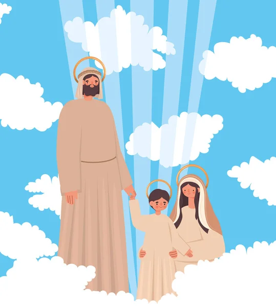 Conception de la sainte famille — Image vectorielle