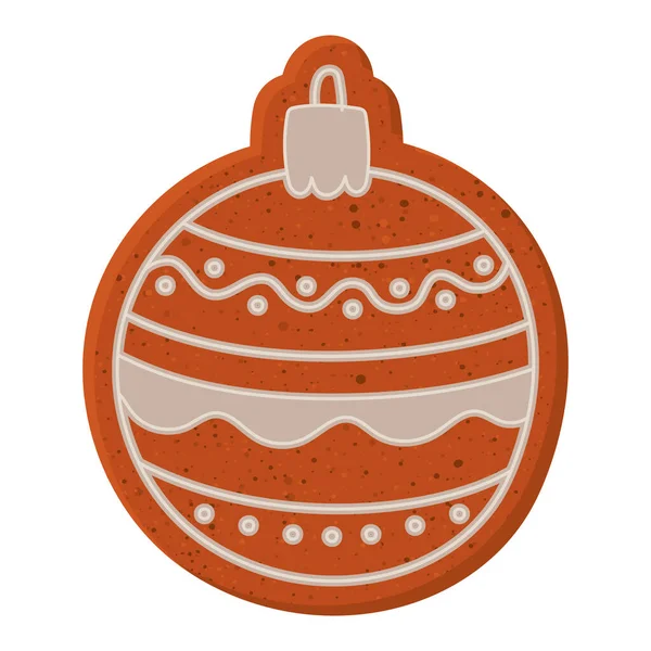 Christmas ball cookie — Stock Vector