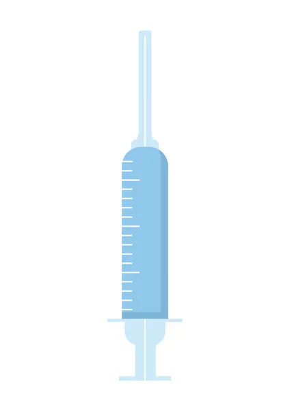 Desenho azul da seringa — Vetor de Stock