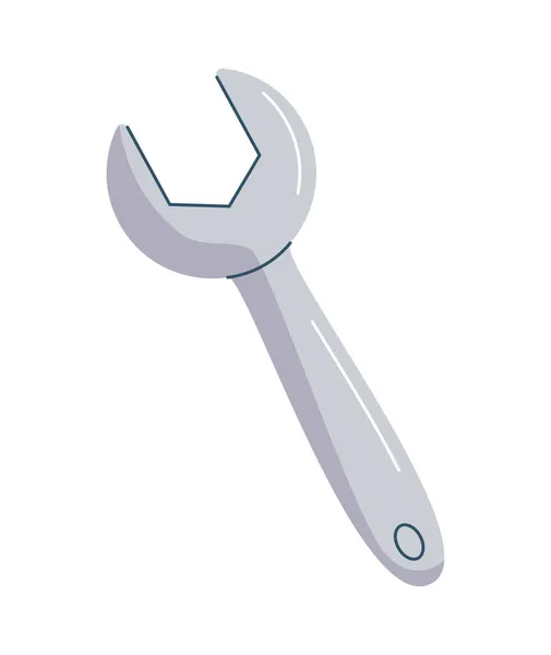Gray wrench icon — Stock Vector