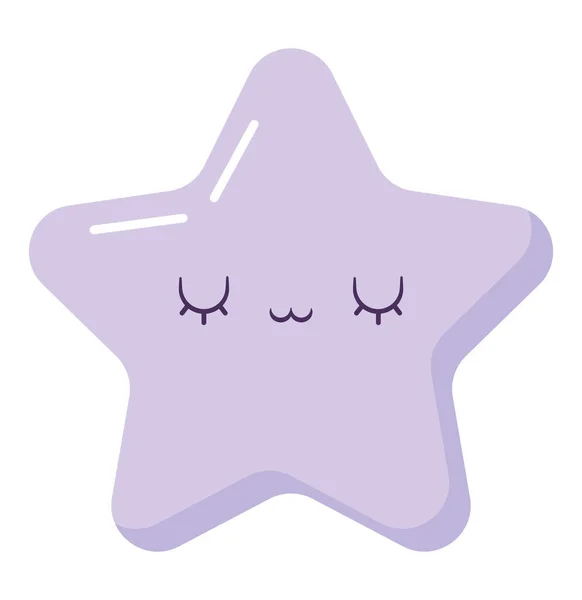 Bonita estrella púrpura — Vector de stock