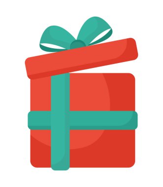 Güzel kırmızı hediye kutusu.