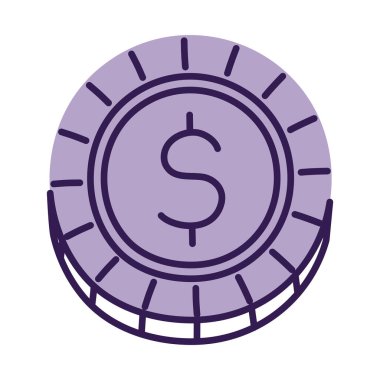 mor para illüstrasyonu