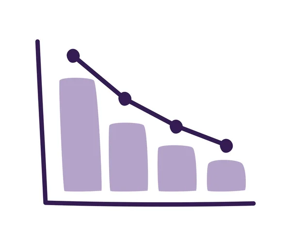 Mor çubuk grafiği — Stok Vektör