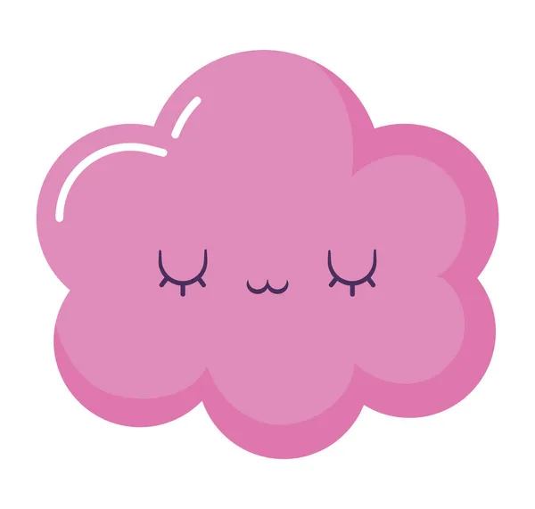 Carino nuvola rosa — Vettoriale Stock