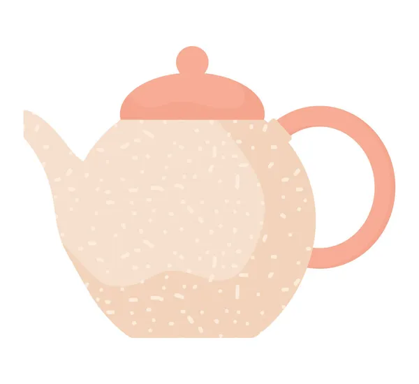 Olla de té agradable — Vector de stock