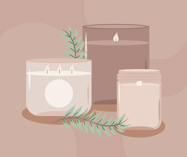 Nice candle illustration — Stock Vector