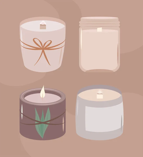 Τέσσερα ωραία κεριά — Διανυσματικό Αρχείο