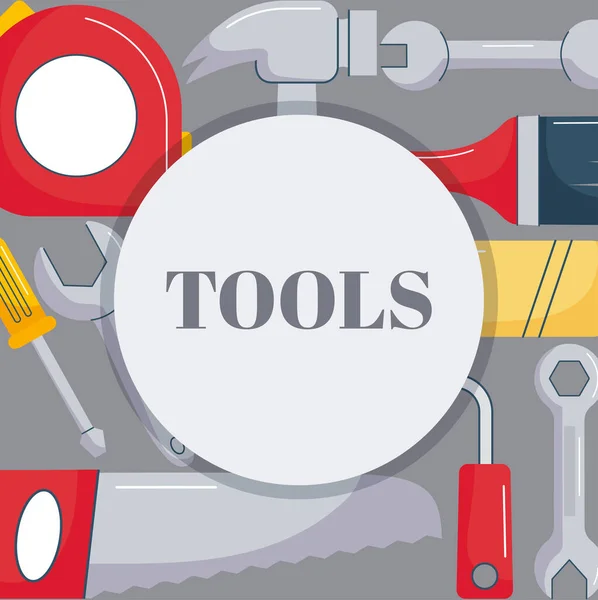 Ilustración de herramientas de construcción — Vector de stock