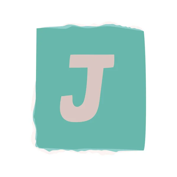 Lösensumma papper med bokstaven J — Stock vektor