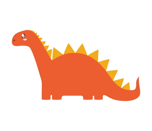 Mooie oranje dinosaurus — Stockvector