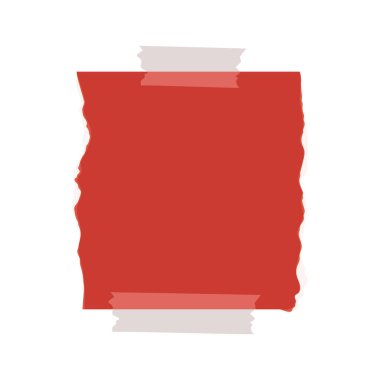 Kırmızı yırtık kağıt