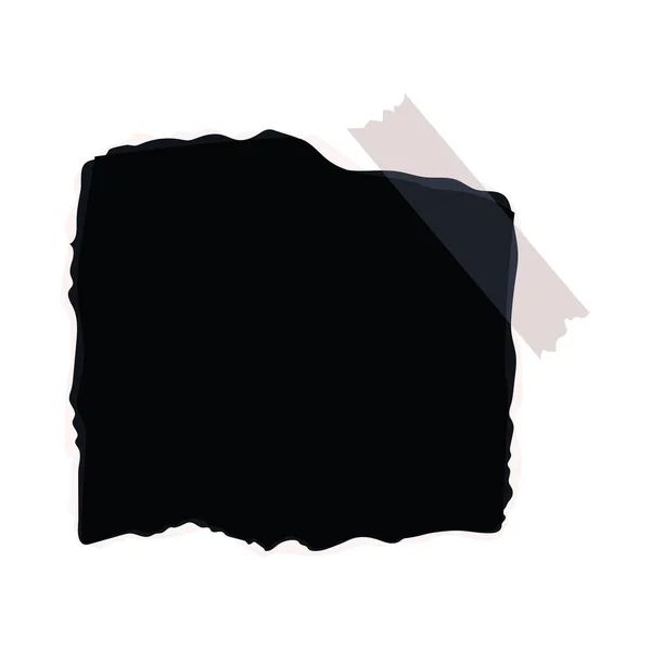Black ripped paper — Stock Vector
