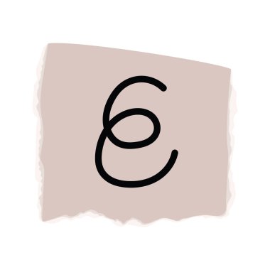 Fidye kağıdında E harfi