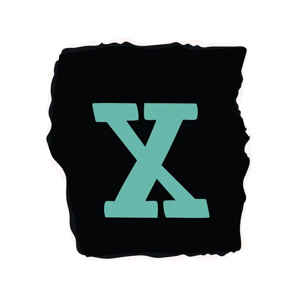 Papel de rescate con la letra X — Archivo Imágenes Vectoriales