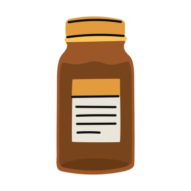 Tıbbi şişe illüstrasyonu