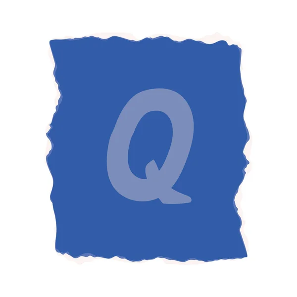 Papier rançon avec lettre Q — Image vectorielle