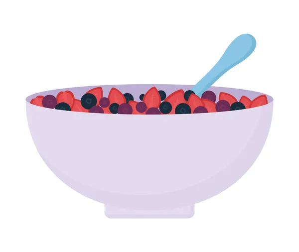 Delicious cereal plate — Stock Vector