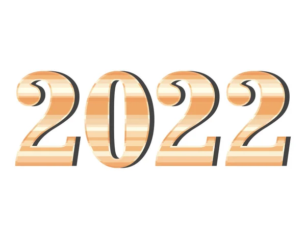 Bunte Illustration zum Jahr 2022 — Stockvektor